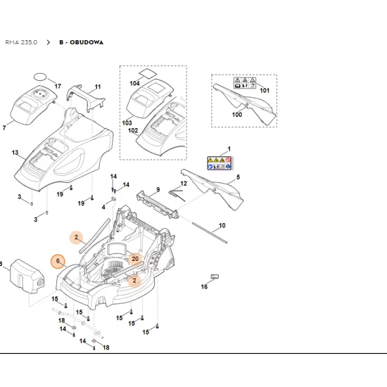 STIHL Obudowa 6311 700 8593